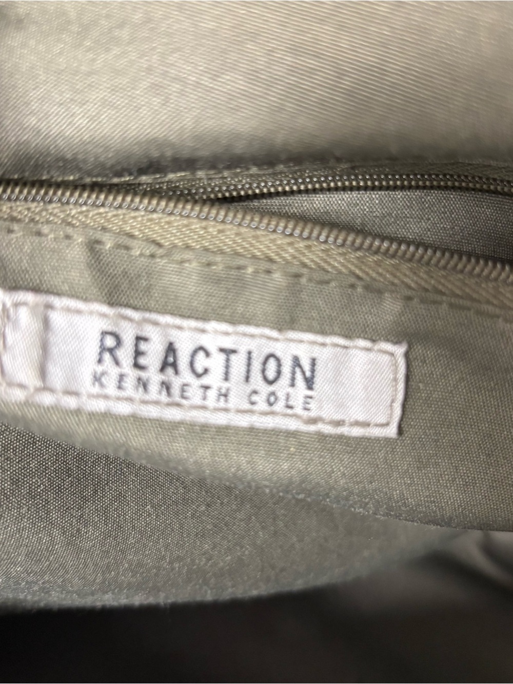 Kenneth Cole Reaction Olive Green Pebbled Tote - Picture 2 of 8